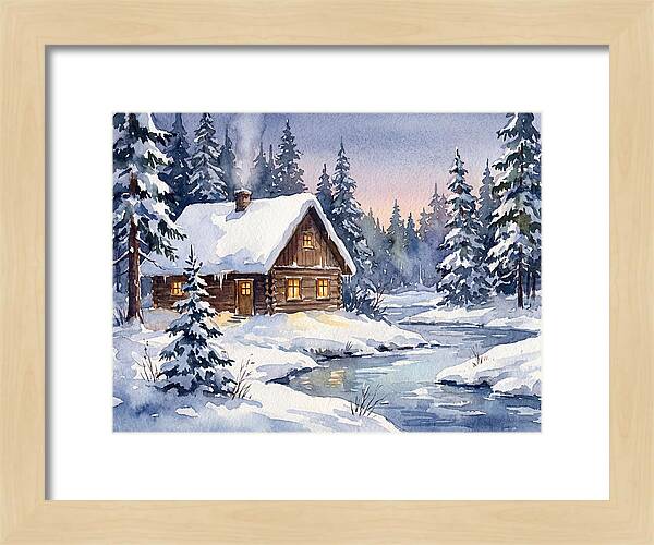 Cozy Winter Cabin Scene