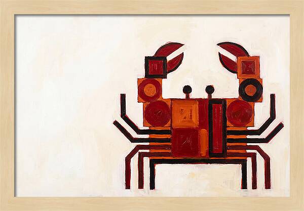 Crab In Minimalist Style