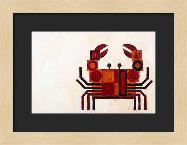 Crab In Minimalist Style