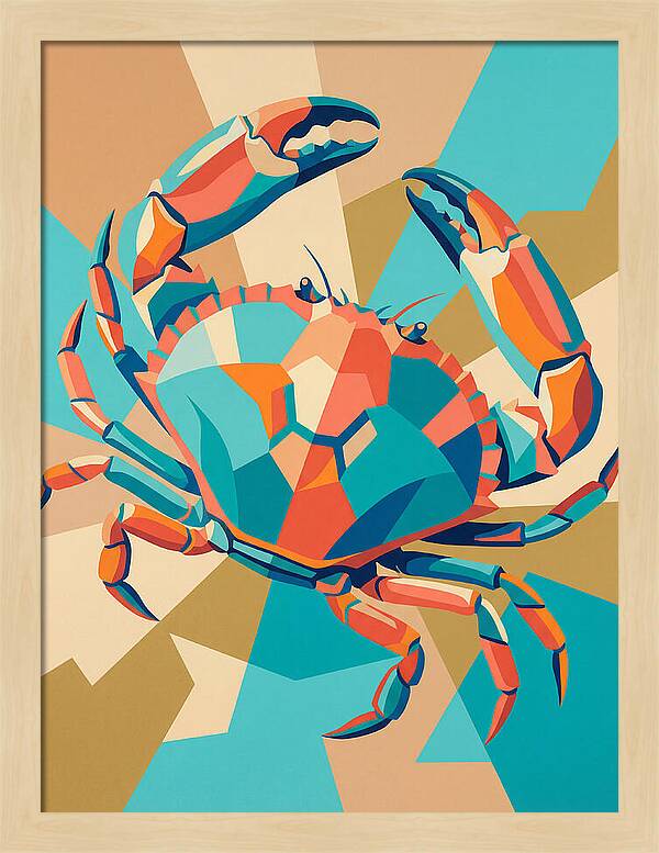 Crab In Vibrant Colors