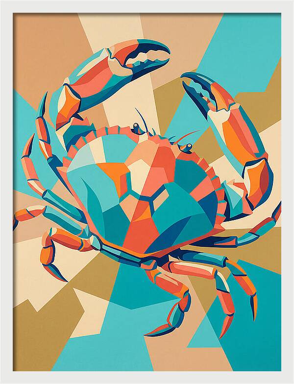 Crab In Vibrant Colors
