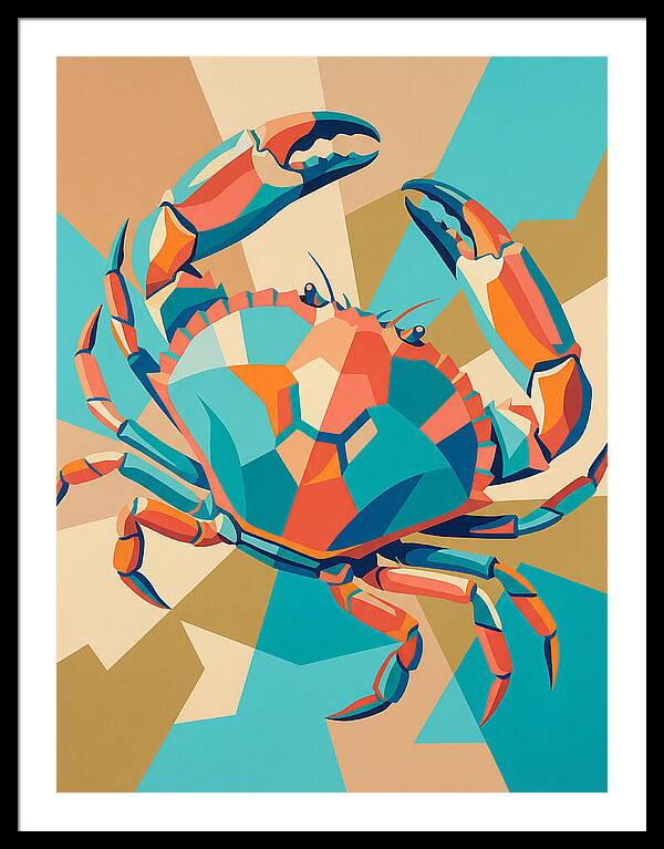 Crab In Vibrant Colors