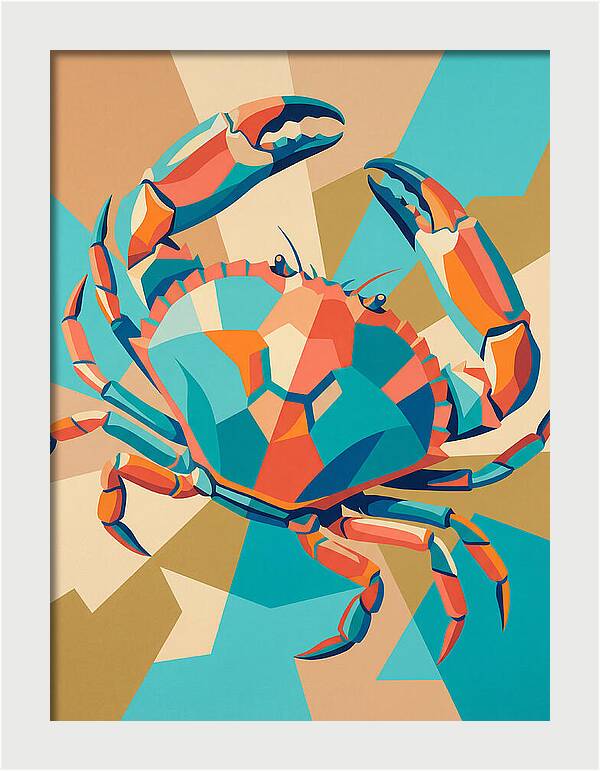 Crab In Vibrant Colors