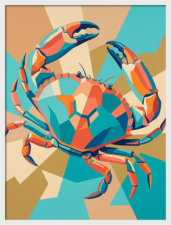 Crab In Vibrant Colors