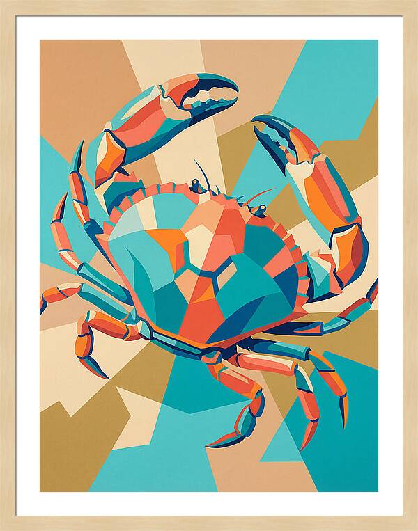 Crab In Vibrant Colors
