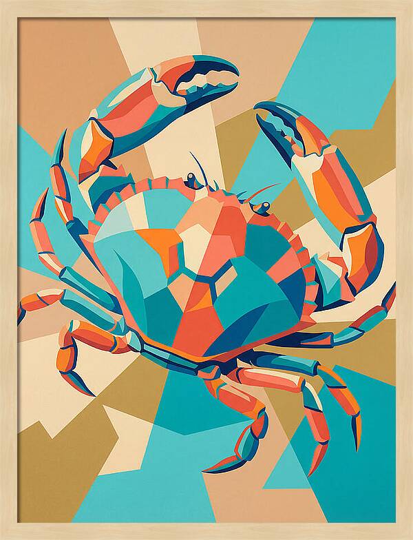 Crab In Vibrant Colors