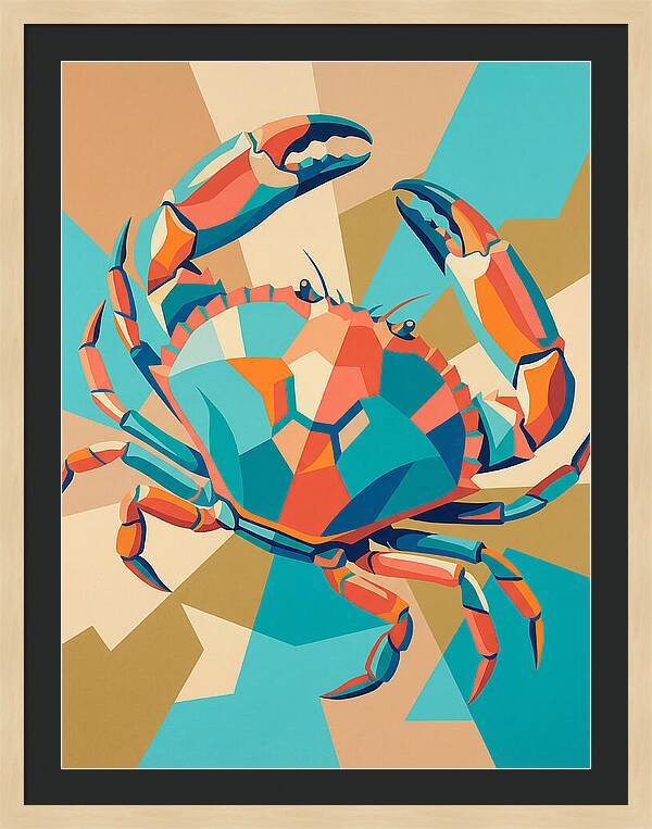 Crab In Vibrant Colors