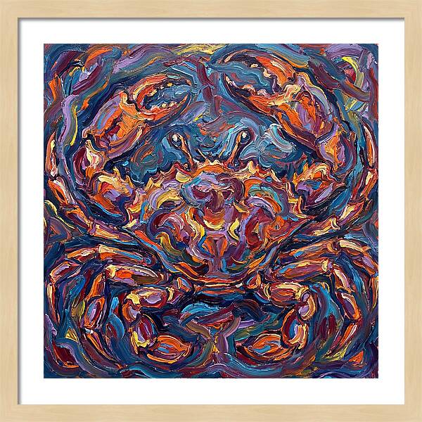 Crab In Vibrant Expressionism