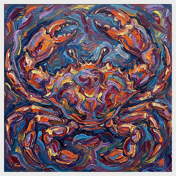Crab In Vibrant Expressionism