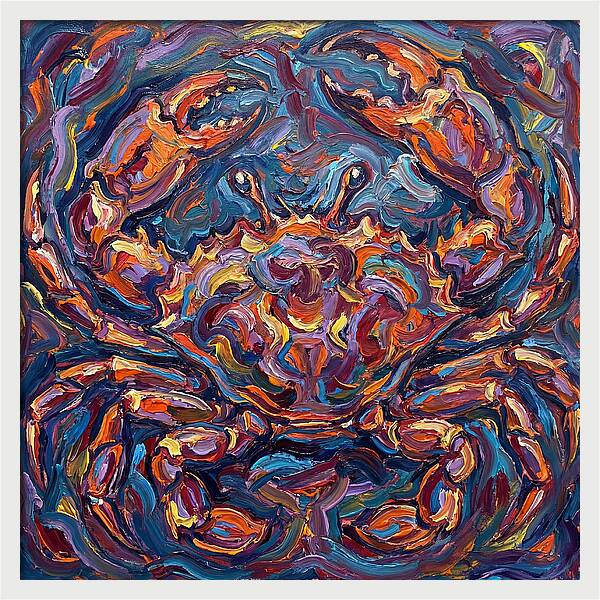 Crab In Vibrant Expressionism