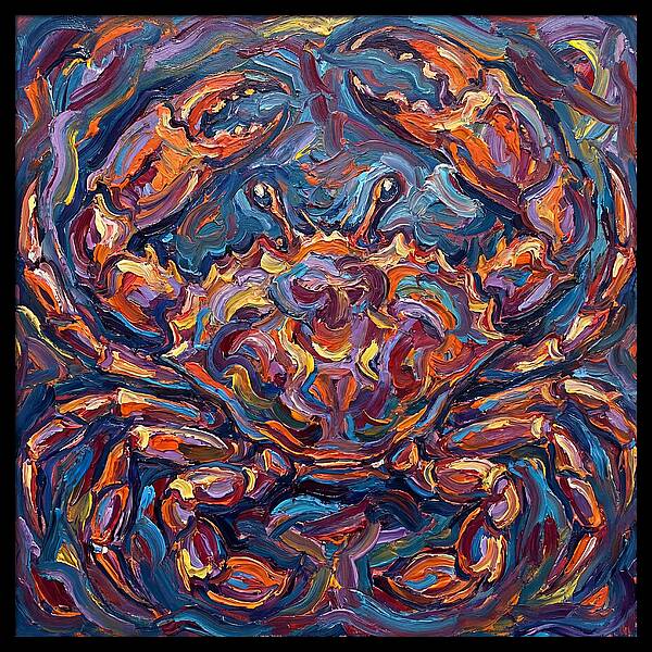 Crab In Vibrant Expressionism