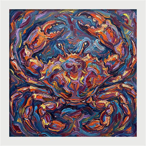 Crab In Vibrant Expressionism