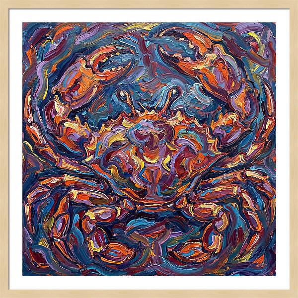 Crab In Vibrant Expressionism