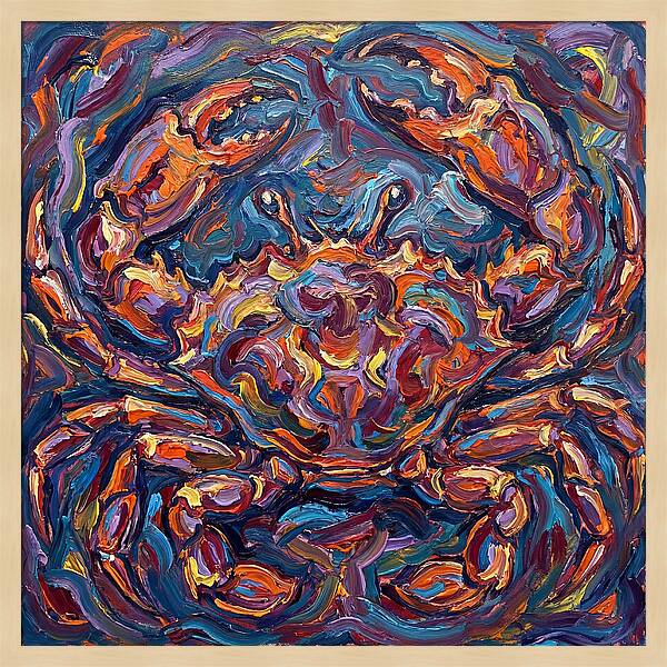 Crab In Vibrant Expressionism
