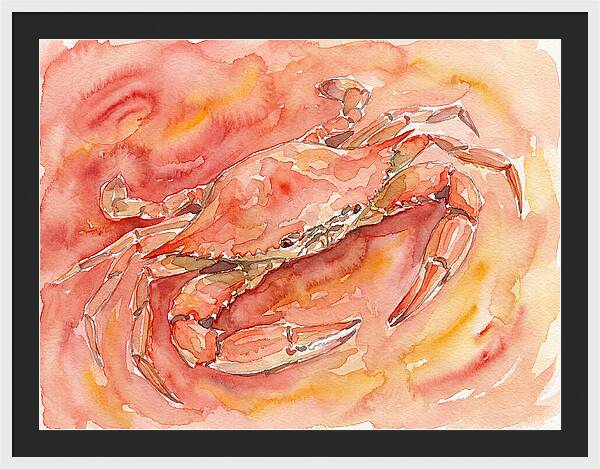 Crab In Watercolor Hues