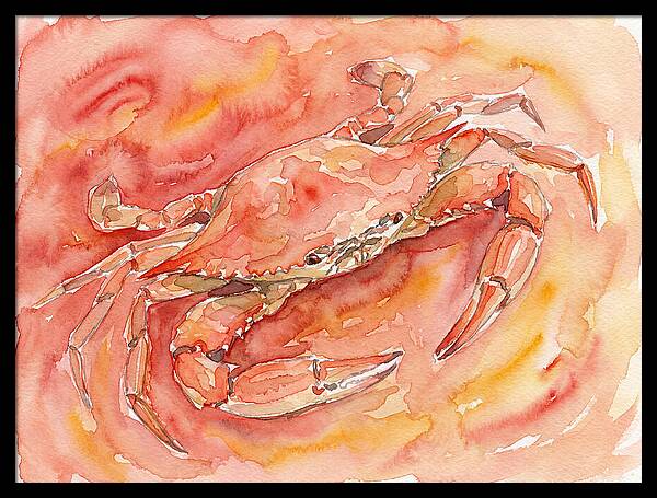Crab In Watercolor Hues