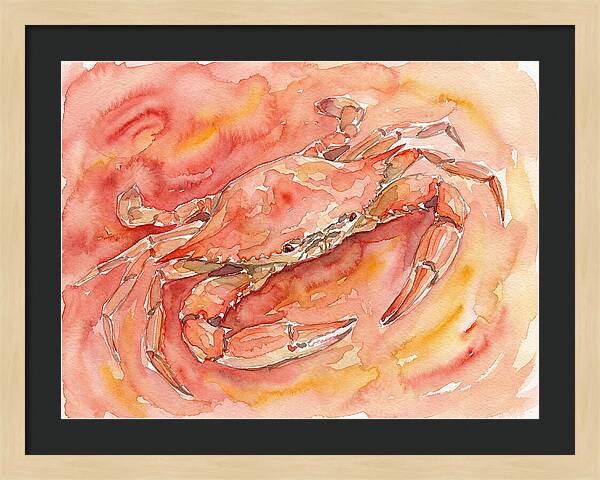 Crab In Watercolor Hues