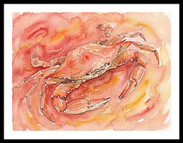 Crab In Watercolor Hues