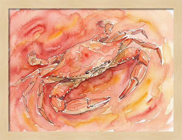 Crab In Watercolor Hues