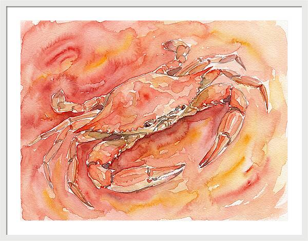 Crab In Watercolor Hues