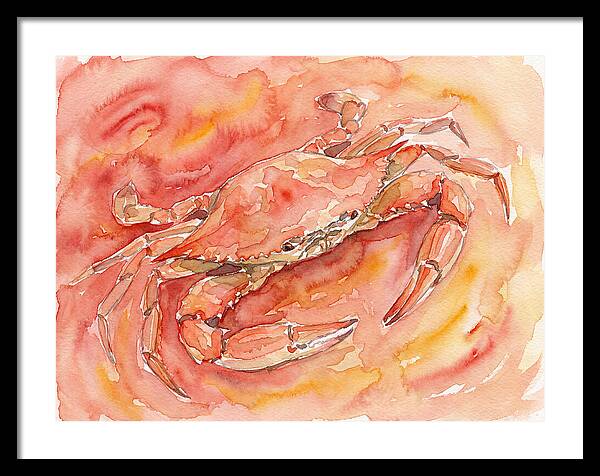 Crab In Watercolor Hues