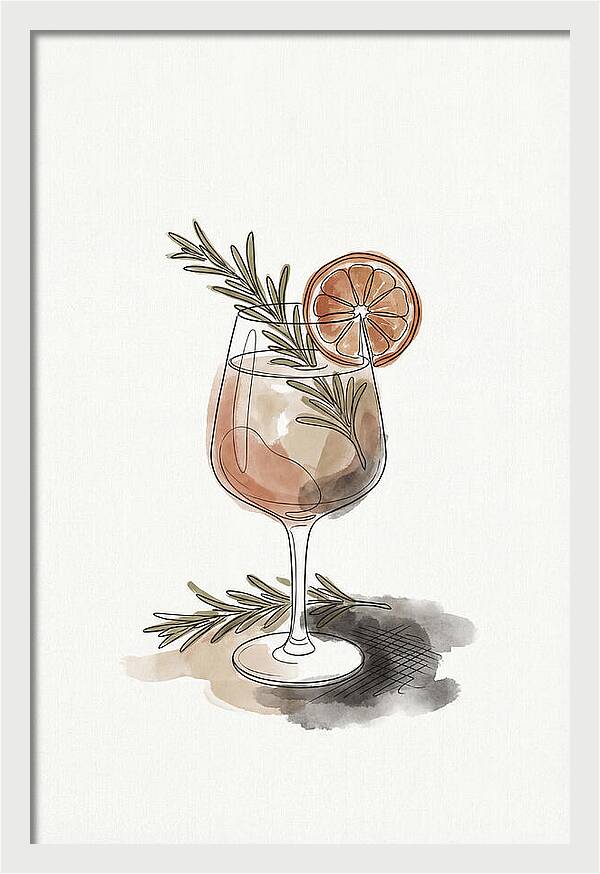 Craft Cocktail With Herbs And Citrus