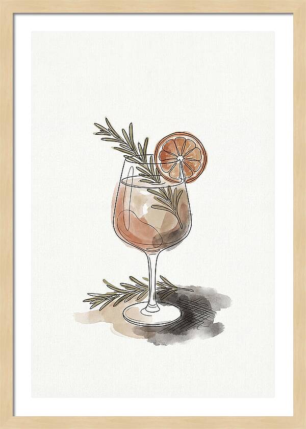 Craft Cocktail With Herbs And Citrus