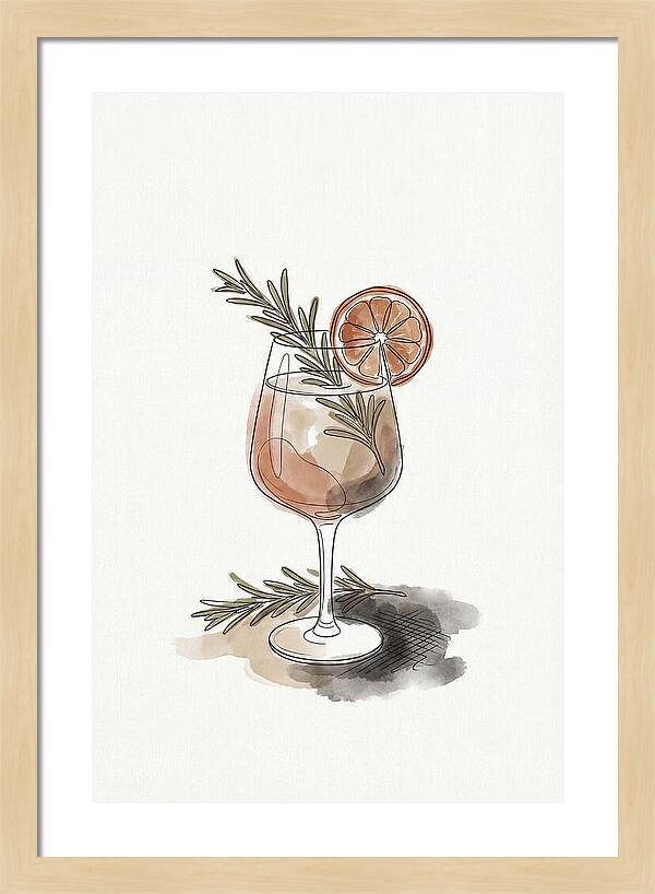Craft Cocktail With Herbs And Citrus