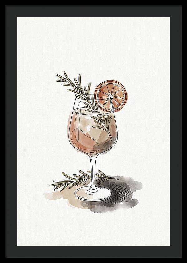Craft Cocktail With Herbs And Citrus