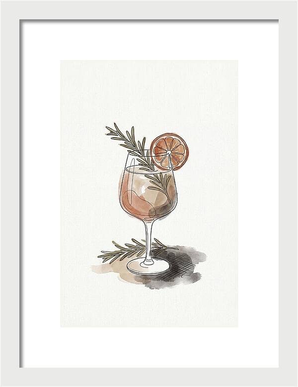Craft Cocktail With Herbs And Citrus