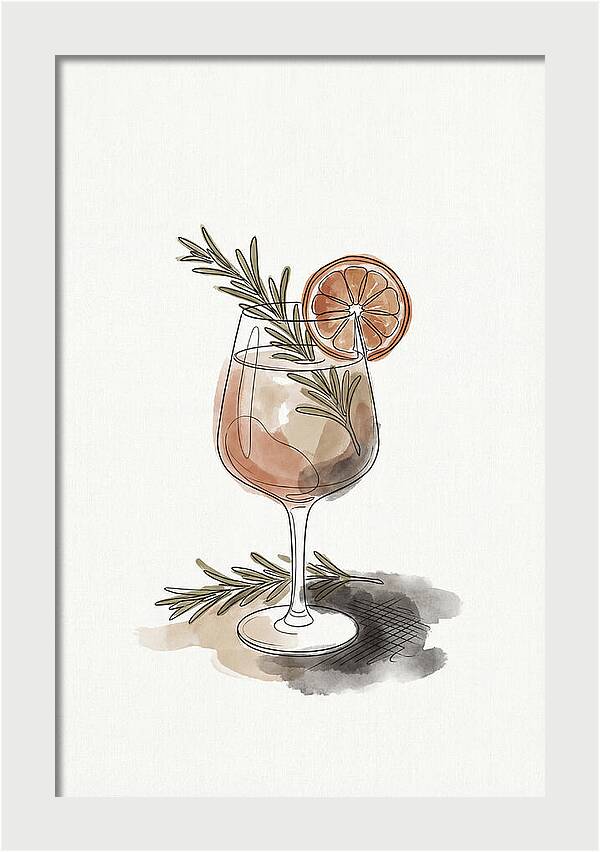 Craft Cocktail With Herbs And Citrus