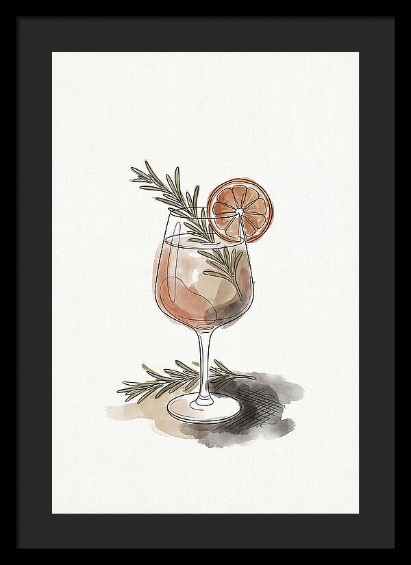 Craft Cocktail With Herbs And Citrus