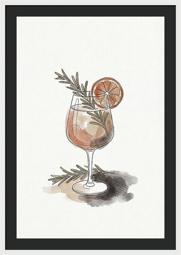 Craft Cocktail With Herbs And Citrus