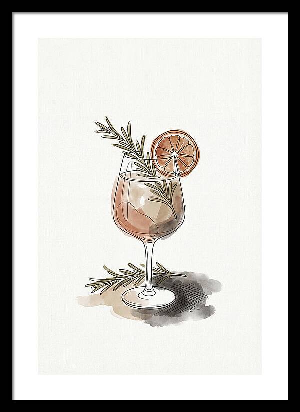 Craft Cocktail With Herbs And Citrus