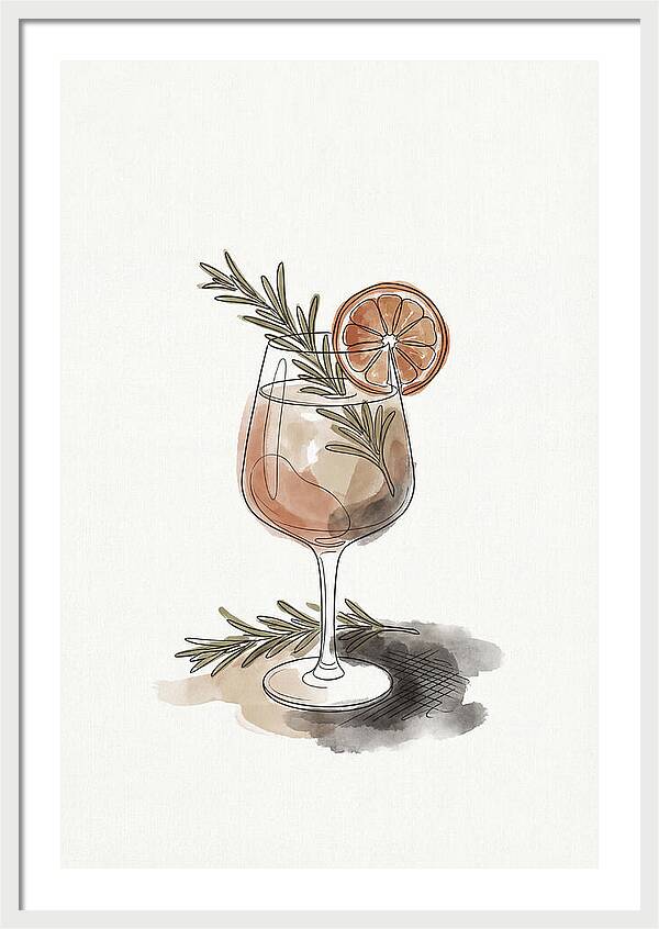 Craft Cocktail With Herbs And Citrus