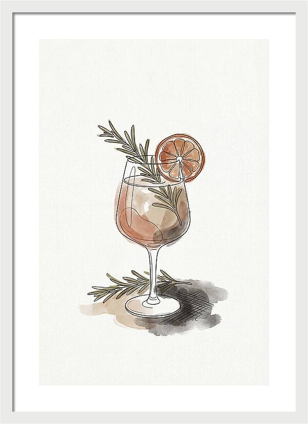 Craft Cocktail With Herbs And Citrus