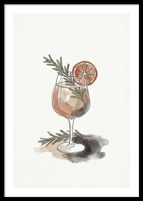 Craft Cocktail With Herbs And Citrus