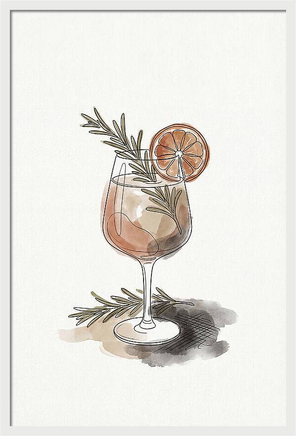 Craft Cocktail With Herbs And Citrus