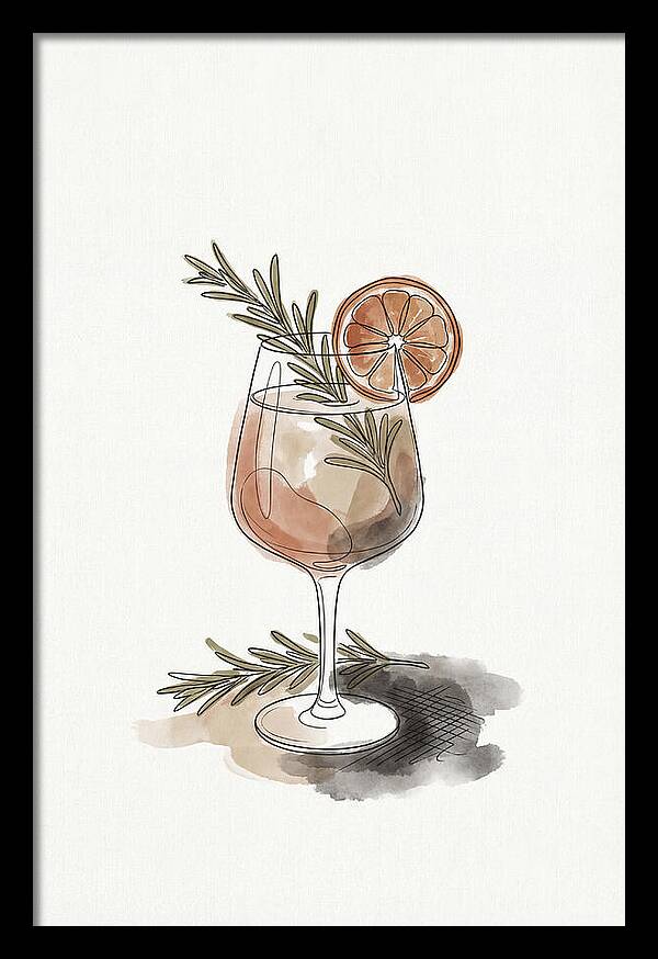 Craft Cocktail With Herbs And Citrus