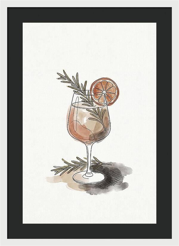 Craft Cocktail With Herbs And Citrus
