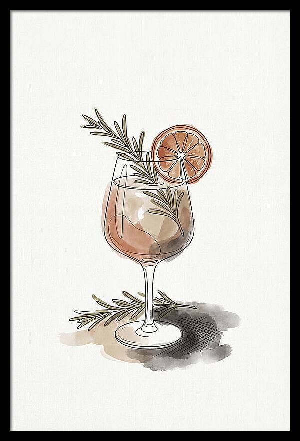 Craft Cocktail With Herbs And Citrus