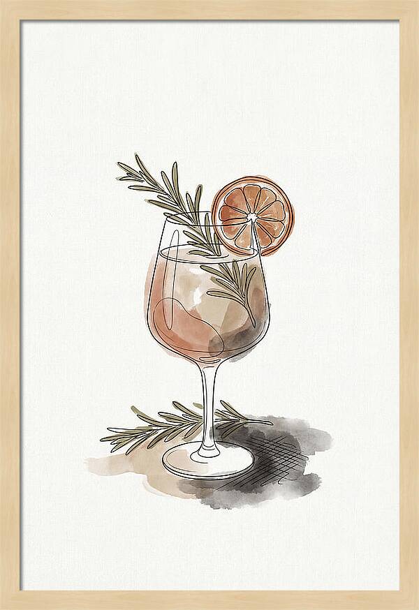 Craft Cocktail With Herbs And Citrus