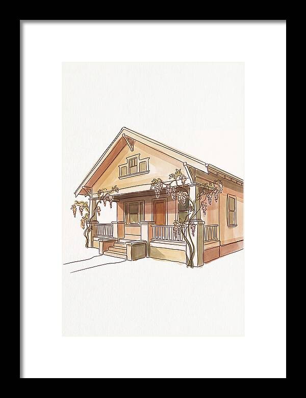 Craftsman Bungalow With Wisteria
