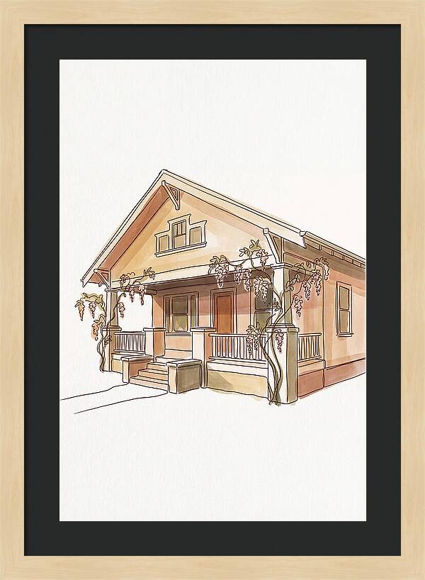 Craftsman Bungalow With Wisteria
