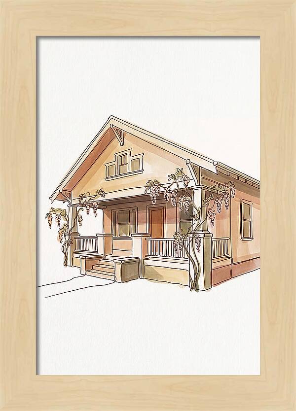 Craftsman Bungalow With Wisteria