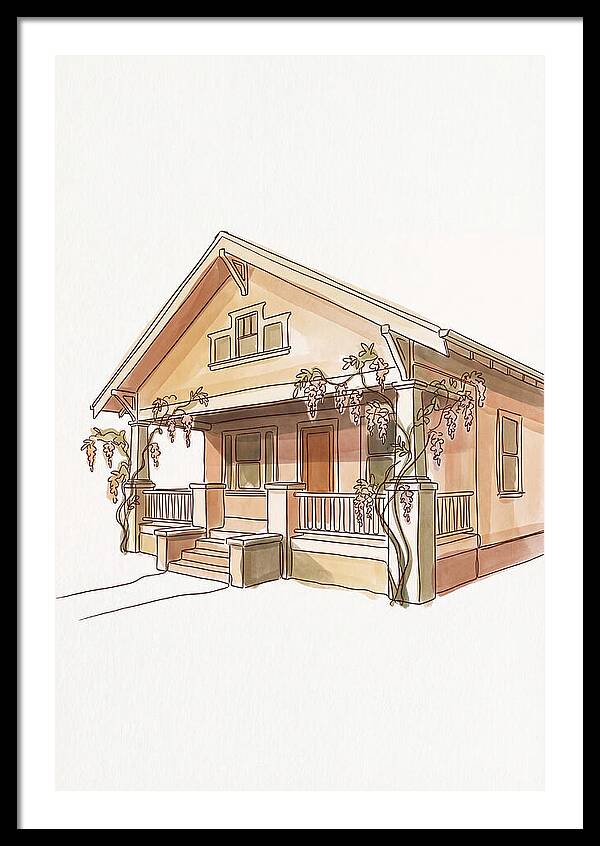 Craftsman Bungalow With Wisteria