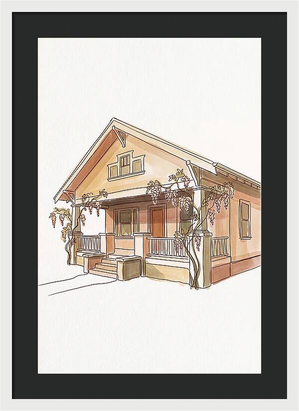 Craftsman Bungalow With Wisteria