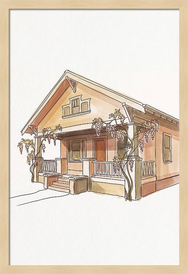 Craftsman Bungalow With Wisteria