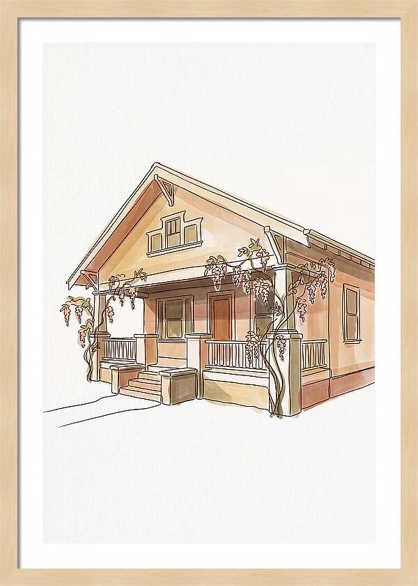 Craftsman Bungalow With Wisteria