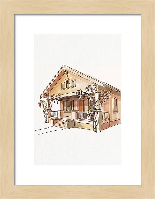 Craftsman Bungalow With Wisteria